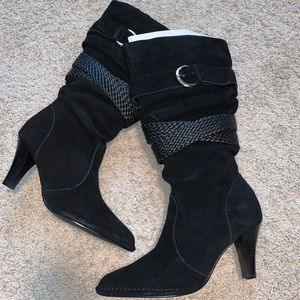 “Hot in Hollywood” Black Slouchy Suede Boots